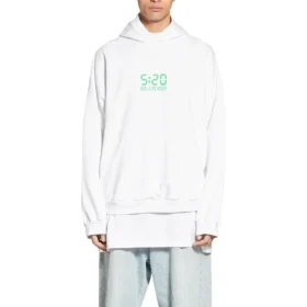5:20 Sweats à capuche imprimés « Blanc Vert » 674986TMVL69164