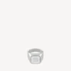 Bague cachet Nano en argent brillant