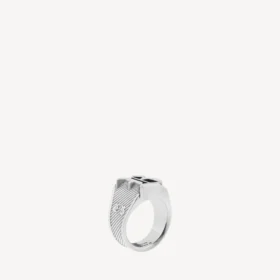 Bague chevalière Melrose en argent vieilli Bague chevalière Melrose en argent vieilli