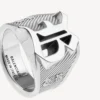 Bague chevalière Melrose en argent vieilli