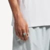 Bague chevalière Melrose en argent vieilli