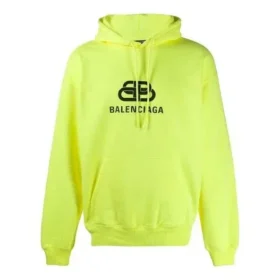 Balenciaga BB pour homme, imprimé au dos, jaune 583215TFV617050