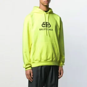 Balenciaga BB pour homme, imprimé au dos, jaune 583215TFV617050