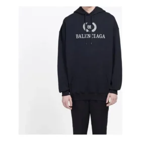 Balenciaga BB pour homme, logo imprimé sur la poitrine, noir 556143TDV521000