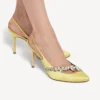 Balenciaga pour femme | Escarpins à bride arrière Manolo Blahnik couleur citron vert