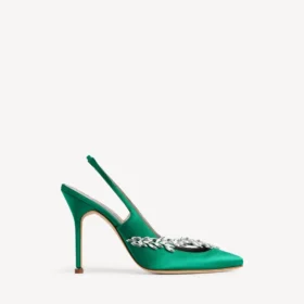 Balenciaga pour femme | Escarpins à bride arrière Manolo Blahnik couleur « grass »
