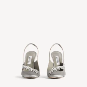 Balenciaga pour femme | Escarpins à bride arrière Manolo Blahnik en Plume grise