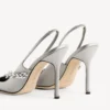 Balenciaga pour femme | Escarpins à bride arrière Manolo Blahnik en Plume grise Balenciaga pour femme | Escarpins à bride arrière Manolo Blahnik en Plume grise