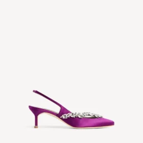Balenciaga pour femme | Escarpins à bride arrière Manolo Blahnik violets