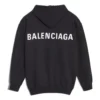 Balenciaga pour homme, dos avec grand logo imprimé, noir 556143TAV371000