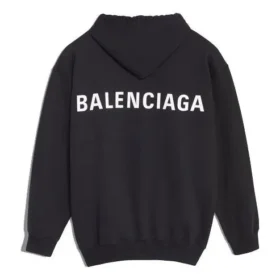 Balenciaga pour homme, dos avec grand logo imprimé, noir 556143TAV371000