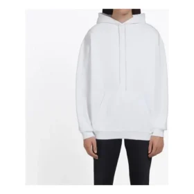 Balenciaga pour homme, dos avec grand logo, imprimé uni, blanc 508184TYK549000