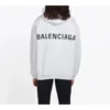 Balenciaga pour homme, dos avec grand logo, imprimé uni, blanc 508184TYK549000
