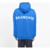 Balenciaga pour homme, logo au dos, imprimé alphabétique, bleu, 570811THV798077