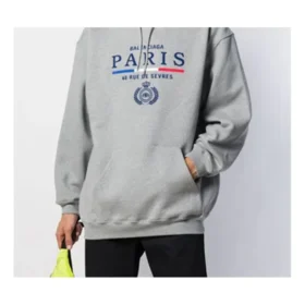 Balenciaga pour homme, logo sur la poitrine, gris, 570811TGV681300