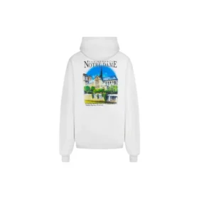 Balenciaga pour homme, motif paysage, coupe ample, blanc, 641679TJVH99000