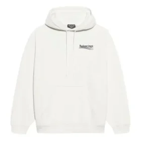 Balenciaga pour homme, motif « Political Campaign » brodé, blanc, 600583TKVI99084