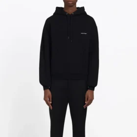 Balenciaga pour homme, poitrine blanche et noire, petit logo noir, 556145TYK271000