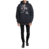 Balenciaga pour homme Speedhunters Boysband à capuche et imprimé, manches longues, bleu marine 541873TCV371055