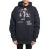 Balenciaga pour homme Speedhunters Boysband à capuche et imprimé, manches longues, bleu marine 541873TCV371055