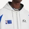 Balenciaga pour homme | Sweats à capuche oversize zippés issus de la collaboration avec la NBA, en blanc/multicolore Balenciaga pour homme | Sweats à capuche oversize zippés issus de la collaboration avec la NBA, en blanc/multicolore