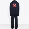 Balenciaga pour homme X-Rated noir, rouge, noir 620973TIVA81076