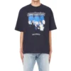 Balenciaga Speed Hunters pour homme, noir, bande bleue, manches courtes, gris 541875TCV381055