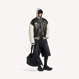 Balenciaga | Veste universitaire issue de la collaboration avec la NBA, en noir/blanc