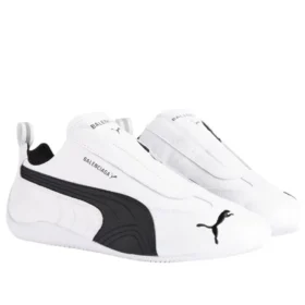 Balenciaga x Puma Speedcat en cuir « White Black » 847148WSDSB9010