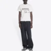 Balenciaga x RuPaul, signature conjointe, imprimé lettres, col rond, homme, blanc, 670943TLV579057