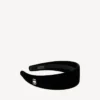 Bandeau plat Holli pour femme, noir/argent brillant