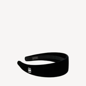 Bandeau plat Holli pour femme, noir/argent brillant