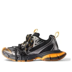 Baskets 3XL « Noir, orange, gris, maille et polyuréthane » 734734W3XL31178