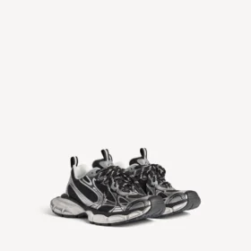 Baskets 3XL pour femme, noir/argent