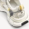 Baskets 3XL pour homme avec breloques, en blanc/jaune/argent/noir