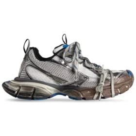 Baskets 3XL « Worn Out Grey White and Blue Mesh and Polyurethane » 734731W3XL71214