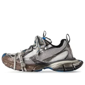 Baskets 3XL « Worn Out Grey White and Blue Mesh and Polyurethane » 734734W3XL71214
