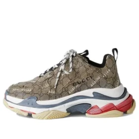 Baskets Balenciaga x Gucci Triple S « The Hacker Project Beige » 681066-ULZ10-9795