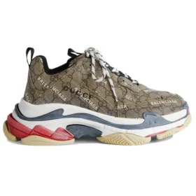 Baskets Balenciaga x Gucci Triple S « The Hacker Project Beige » 681066-ULZ10-9795