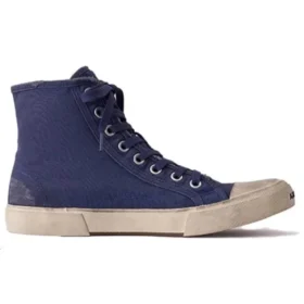 Baskets basses Paris « Coton déchiré indigo et caoutchouc blanc » 688752W3RC14990 Baskets basses Paris « Coton déchiré indigo et caoutchouc blanc » 688752W3RC14990