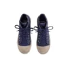 Baskets basses Paris « Coton déchiré indigo et caoutchouc blanc » 688752W3RC14990