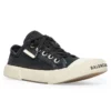 Baskets basses Paris « Coton déchiré noir et caoutchouc blanc » 688754W3RC21090