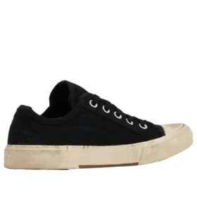 Baskets basses Paris « Coton noir déchiré et caoutchouc blanc » 688757W3RC21090 Baskets basses Paris « Coton noir déchiré et caoutchouc blanc » 688757W3RC21090