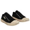 Baskets basses Paris « Coton noir déchiré et caoutchouc blanc » 688757W3RC21090
