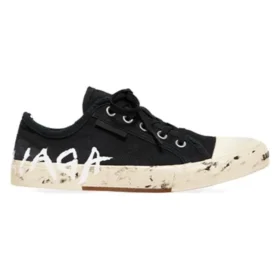 Baskets basses Paris « Coton noir déchiré et caoutchouc blanc avec graffitis » 688754W3RR51099 Baskets basses Paris « Coton noir déchiré et caoutchouc blanc avec graffitis » 688754W3RR51099
