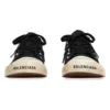 Baskets basses Paris « Coton noir déchiré et caoutchouc blanc avec graffitis » 688754W3RR51099