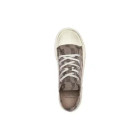 Baskets basses Paris « Tan Allover Logo Cotton and White Rubber » 688754W3RQ22298