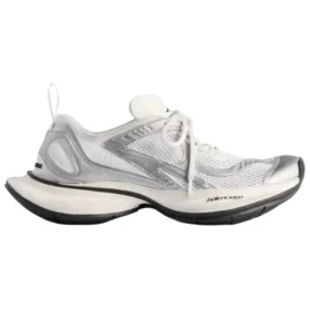Baskets Circuit « Blanc et argent, polyester, nylon, TPU et polyuréthane » 793944WFLGY9100
