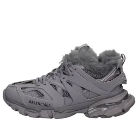 Baskets de course « Fausse fourrure grise » 668556W3CQ11800