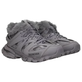 Baskets de course « Fausse fourrure grise » 668556W3CQ11800